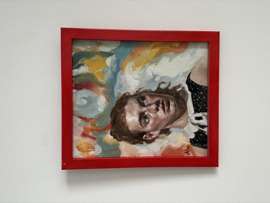 Kvinna med gyllene hår